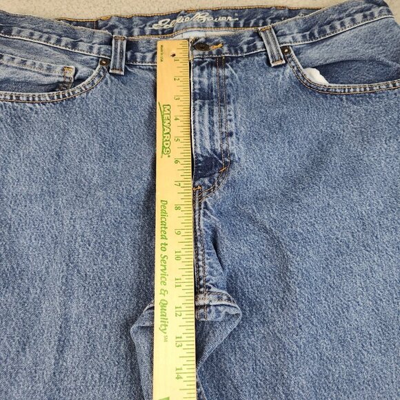 Eddie Bauer Jeans Mens 38x32 Relaxed Fit Straight Leg Y2K Baggy Denim Workwear - Picture 4 of 10